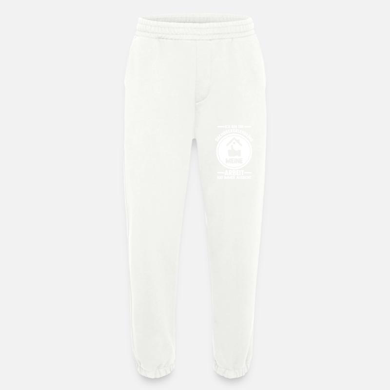 Roofing training apprentice Auzbi roofer - Heavyweight Jogging Pants - made by SPREAD - OFF WHITE