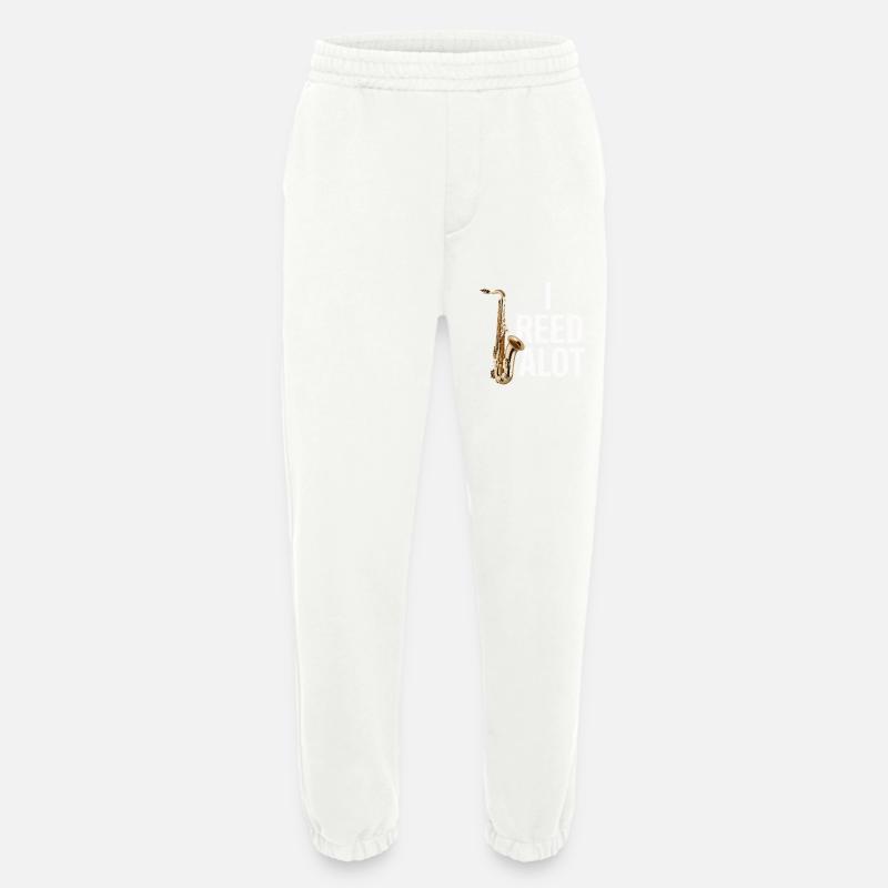 Saxophone Saxophone - Heavyweight Jogging Pants - made by SPREAD  - OFF WHITE