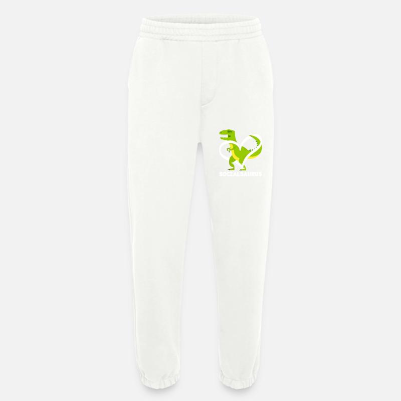 Socialsaurus Dinosaur Heart - Heavyweight Jogging Pants - made by SPREAD - OFF WHITE