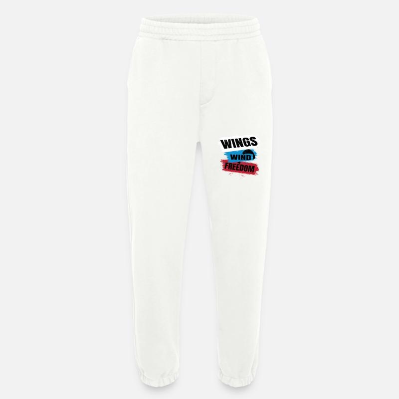 Wings Wind Freedom – Paragliding Design - Heavyweight Jogging Pants - made by SPREAD  - OFF WHITE