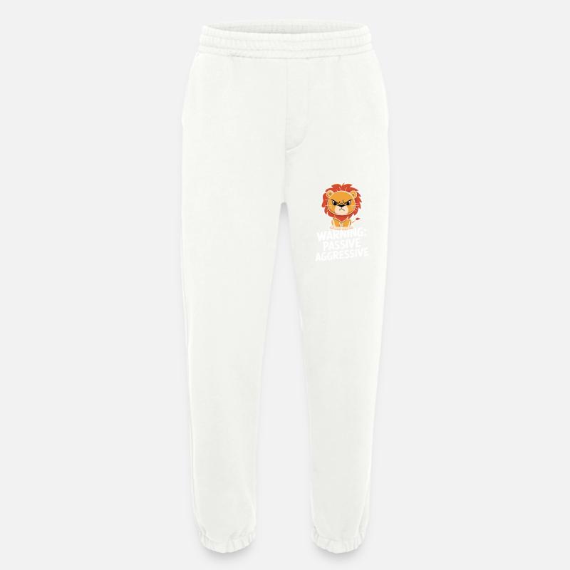Warning: Passive, Aggressive, Leo - Heavyweight Jogging Pants - made by SPREAD - OFF WHITE