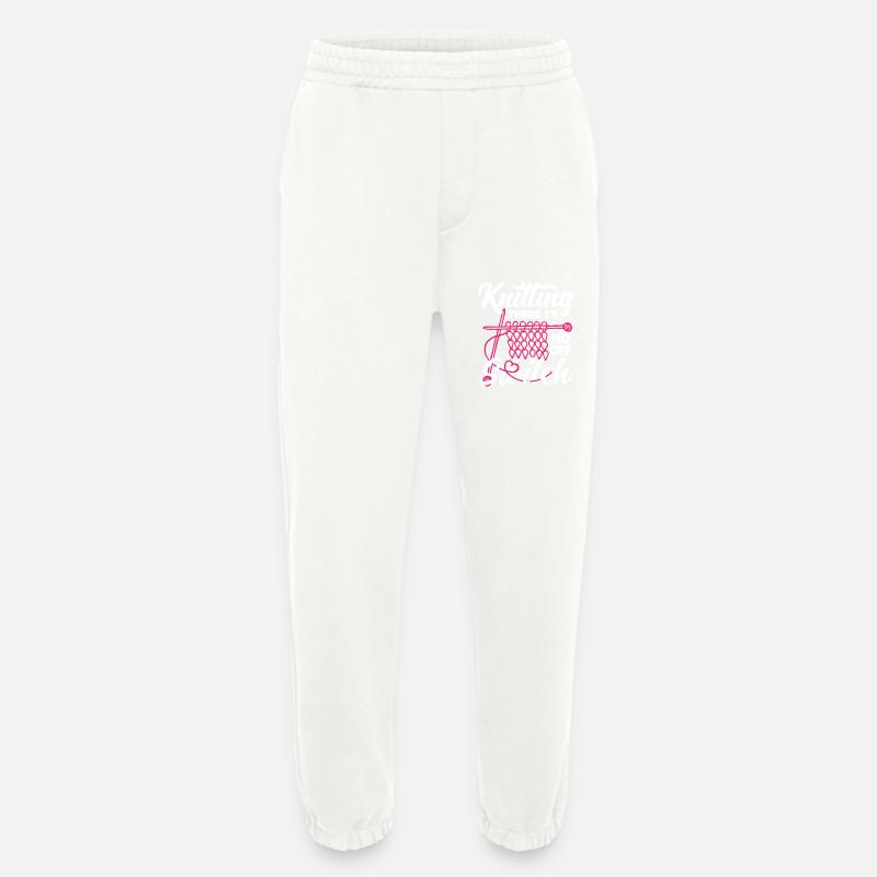 Knitting No Off Switch - Heavyweight Jogging Pants - made by SPREAD  - OFF WHITE