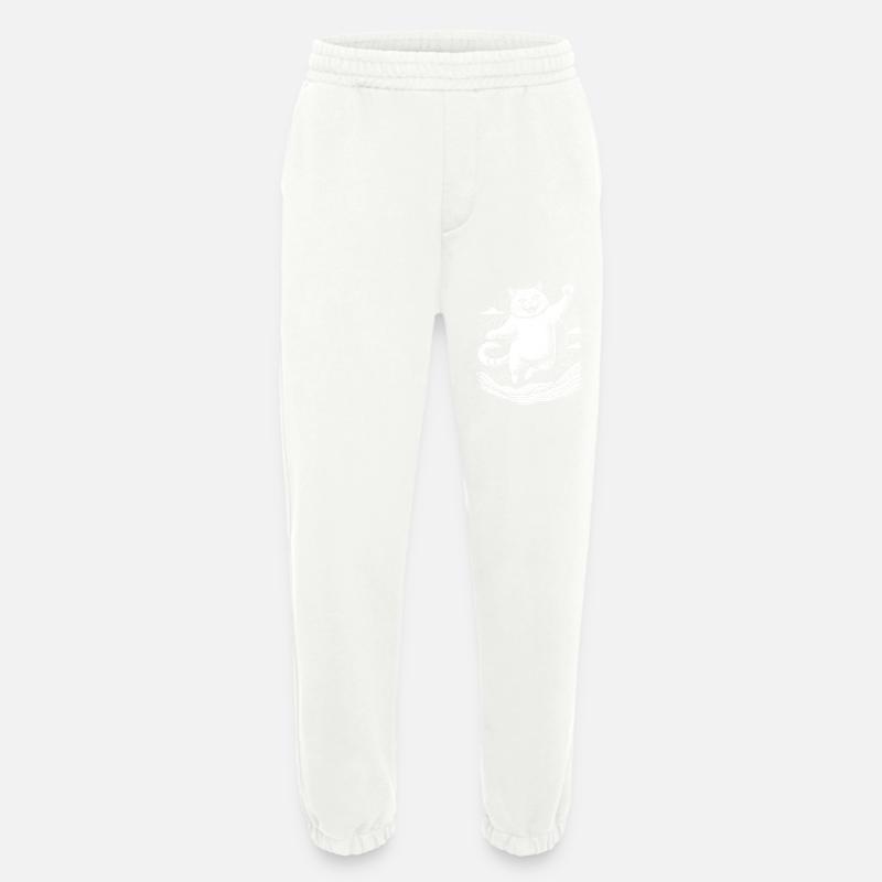Cat practicing karate - Heavyweight Jogging Pants - made by SPREAD  - OFF WHITE
