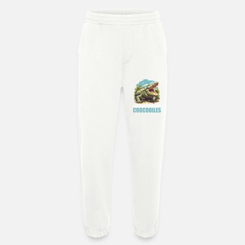 Crocodiles Crocodile - Heavyweight Jogging Pants - made by SPREAD  - OFF WHITE