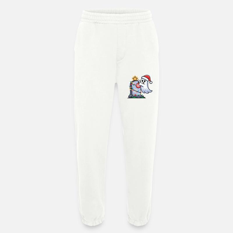 Christmas ghost with gravestone - Heavyweight Jogging Pants - made by SPREAD  - OFF WHITE