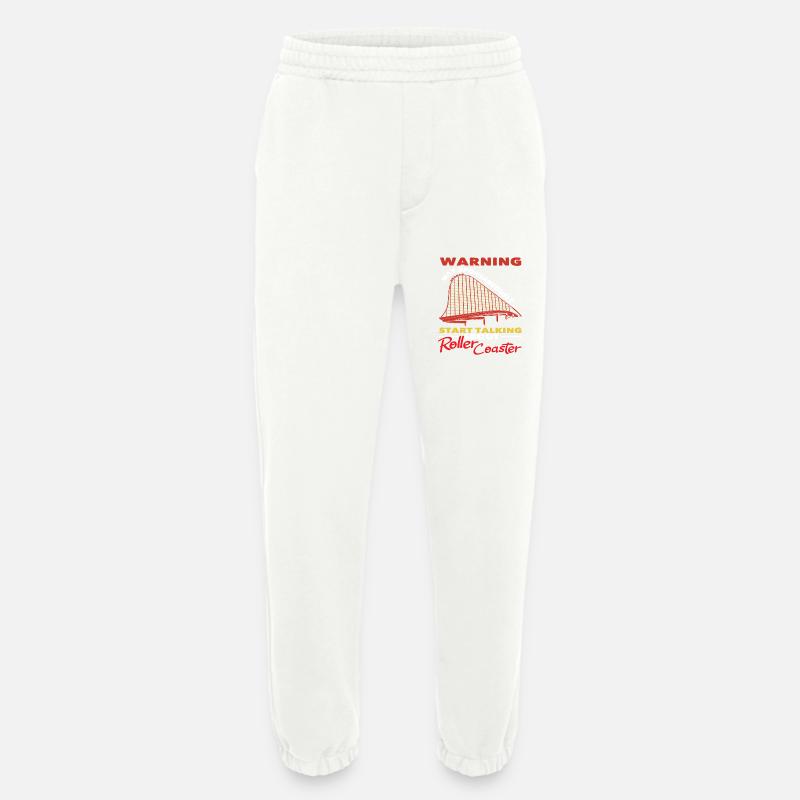 Roller coaster warning talks spontaneously - Heavyweight Jogging Pants - made by SPREAD  - OFF WHITE