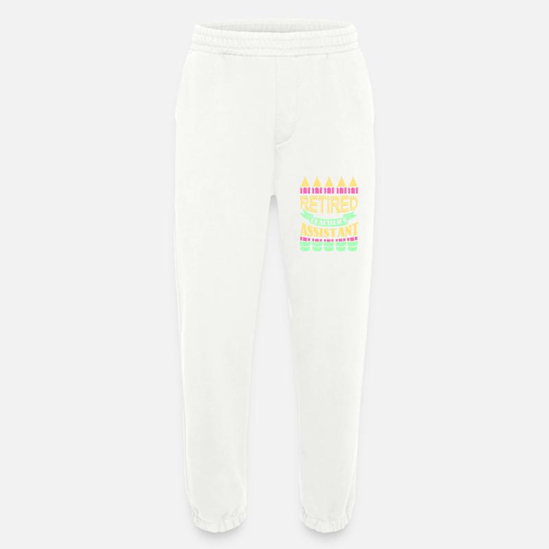 Funny Retired Teacher Assistant - Heavyweight Jogging Pants - made by SPREAD - OFF WHITE