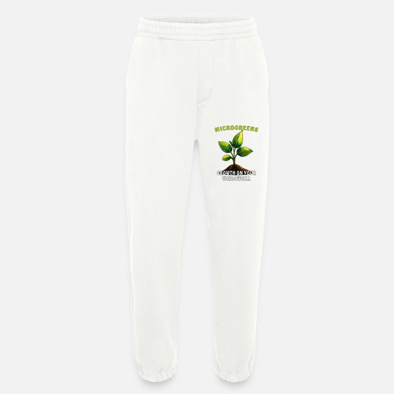 MICROGREENS GROWTH ON YOUR WINDOWSILL - Heavyweight Jogging Pants - made by SPREAD  - OFF WHITE