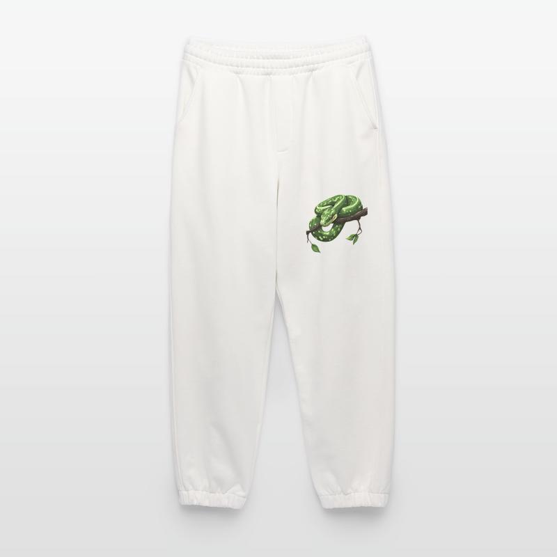 Green Tree Python Snakes Lover Terrarium Heavyweight Jogging Pants - made by SPREAD 