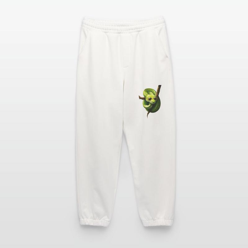 Green Tree Python Snakes Lover Terrarium Heavyweight Jogging Pants - made by SPREAD 
