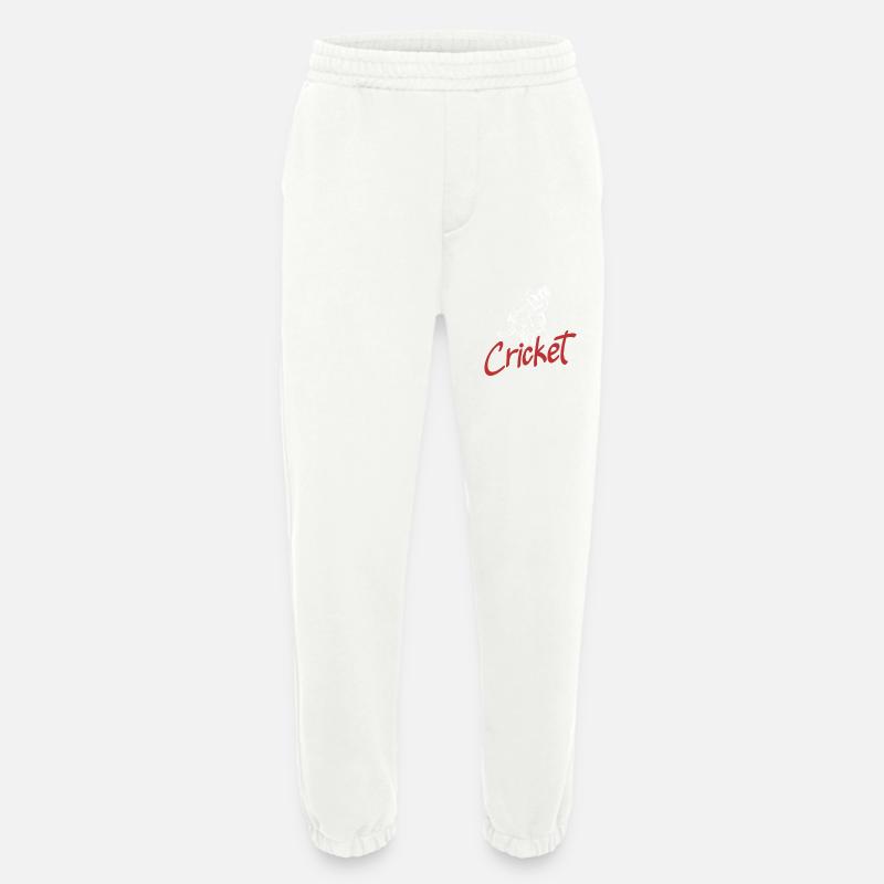 Cricket Player Graphical Illustration - Heavyweight Jogging Pants - made by SPREAD - OFF WHITE