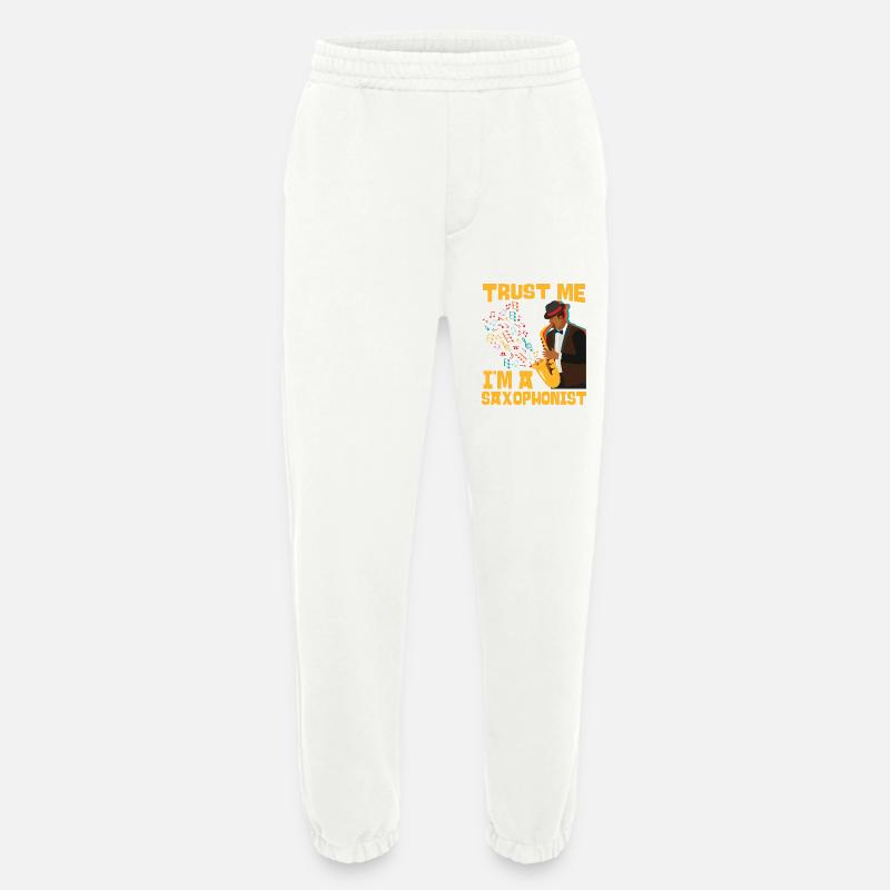 Saxophone Trust Me I'm A - Heavyweight Jogginghose - made by SPREAD  - OFF WHITE