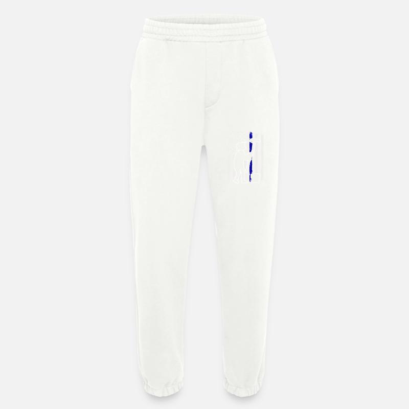 Painter Flag Silhouette Creative - Heavyweight Jogging Pants - made by SPREAD  - OFF WHITE