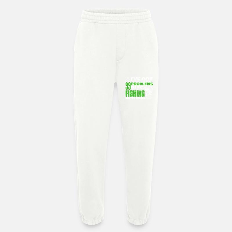 Fishing Solves All Problems - Heavyweight Jogging Pants - made by SPREAD  - OFF WHITE
