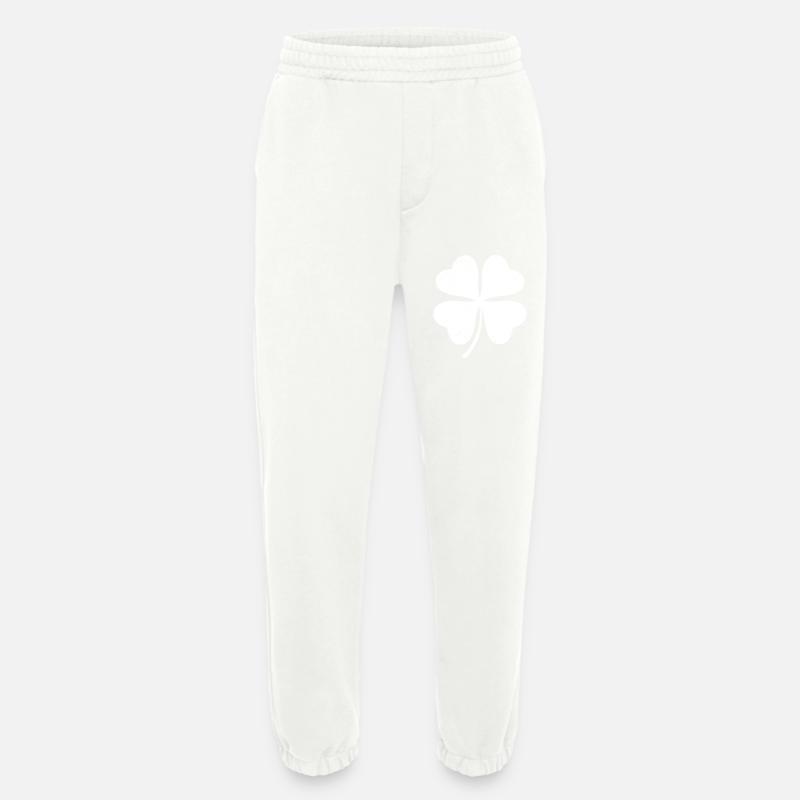 Weißes Kleeblatt - Heavyweight Jogginghose - made by SPREAD - OFF WHITE