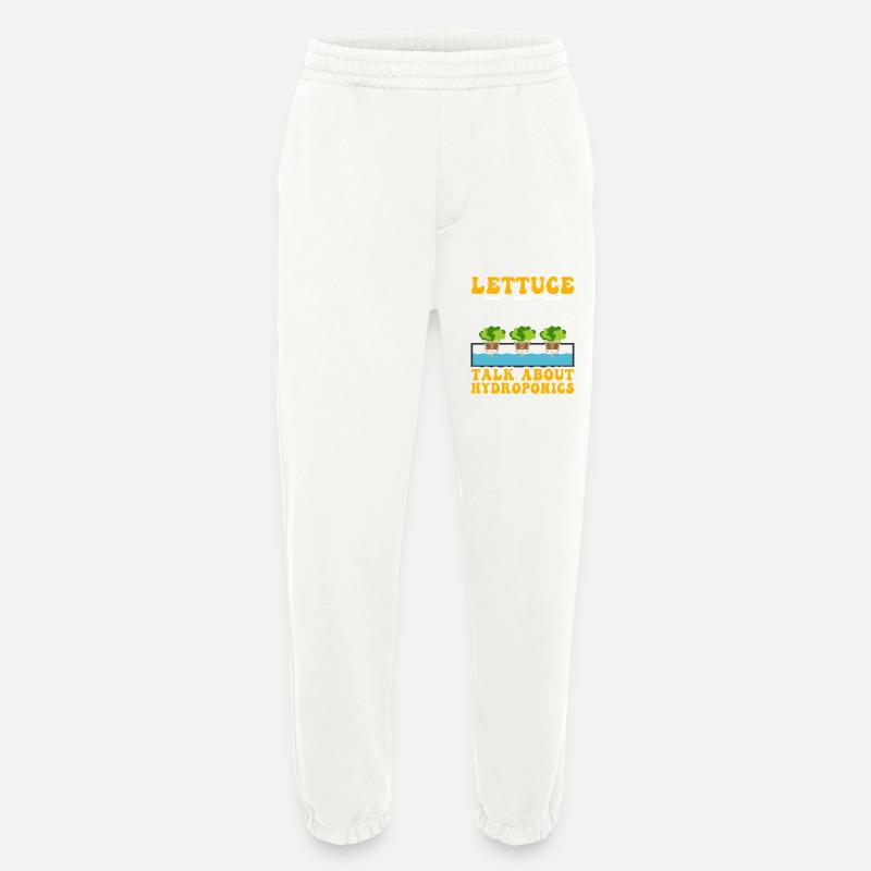 Lettuce talk about Hydroponics - Heavyweight Jogging Pants - made by SPREAD  - OFF WHITE