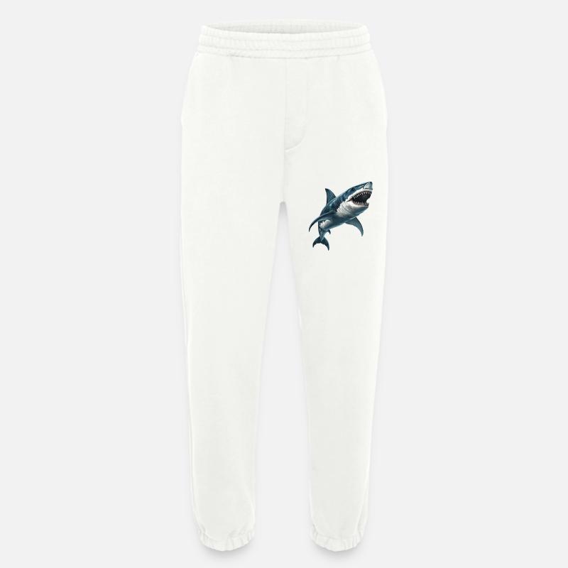Sharks Shark - Heavyweight Jogging Pants - made by SPREAD  - OFF WHITE