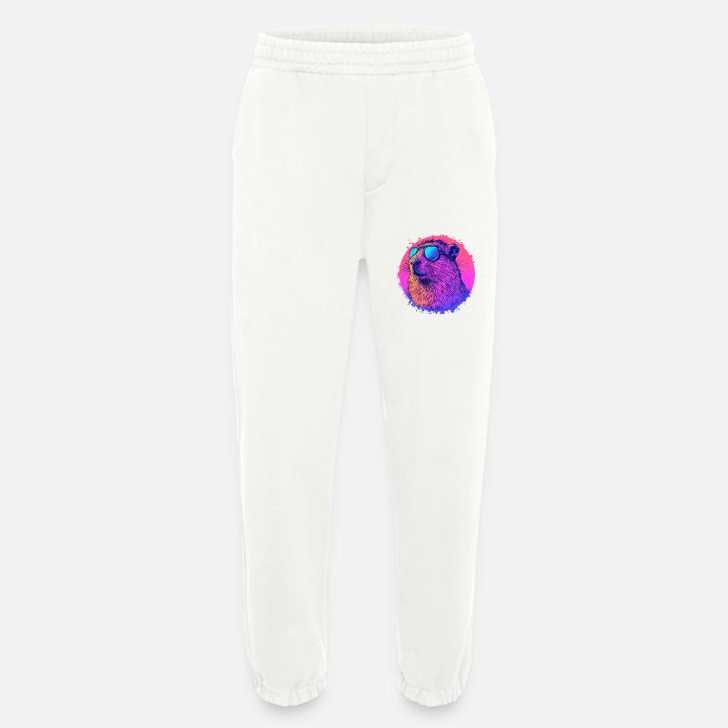 Capybara mit Sonnenbrille - Heavyweight Jogginghose - made by SPREAD  - OFF WHITE