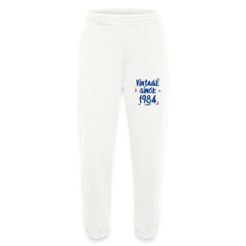 Vintage Since 1984 Hip-Hop Graffiti Glitch 41st - Heavyweight Jogging Pants - made by SPREAD  - OFF WHITE - Front