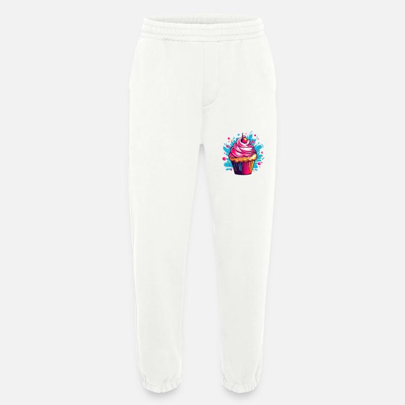 Bunter Cupcake Pop-Art - Heavyweight Jogginghose - made by SPREAD  - OFF WHITE
