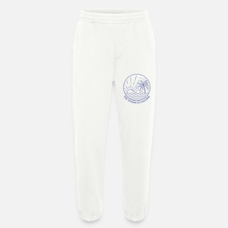 The Ocean is Calling - Heavyweight Jogging Pants - made by SPREAD - OFF WHITE