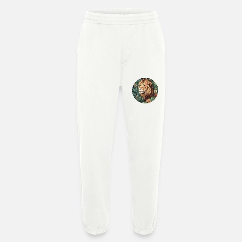 Löwe im Dschungel - Heavyweight Jogginghose - made by SPREAD  - OFF WHITE