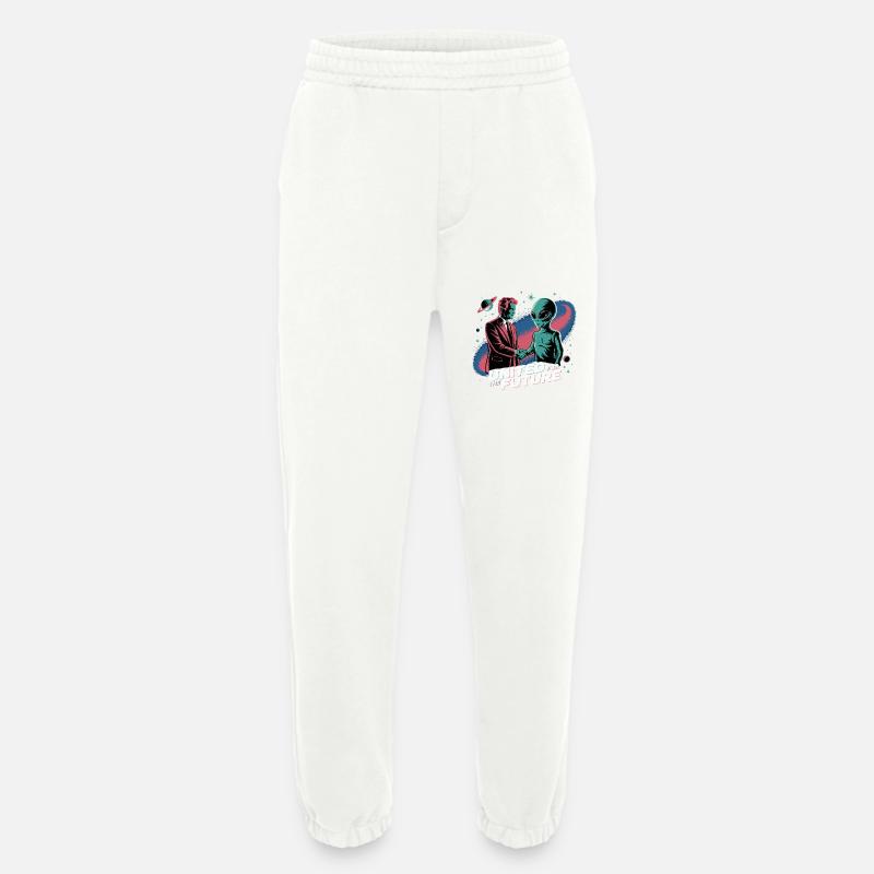 SHAKE HANDS FOR FUTURE - Heavyweight Jogging Pants - made by SPREAD - OFF WHITE