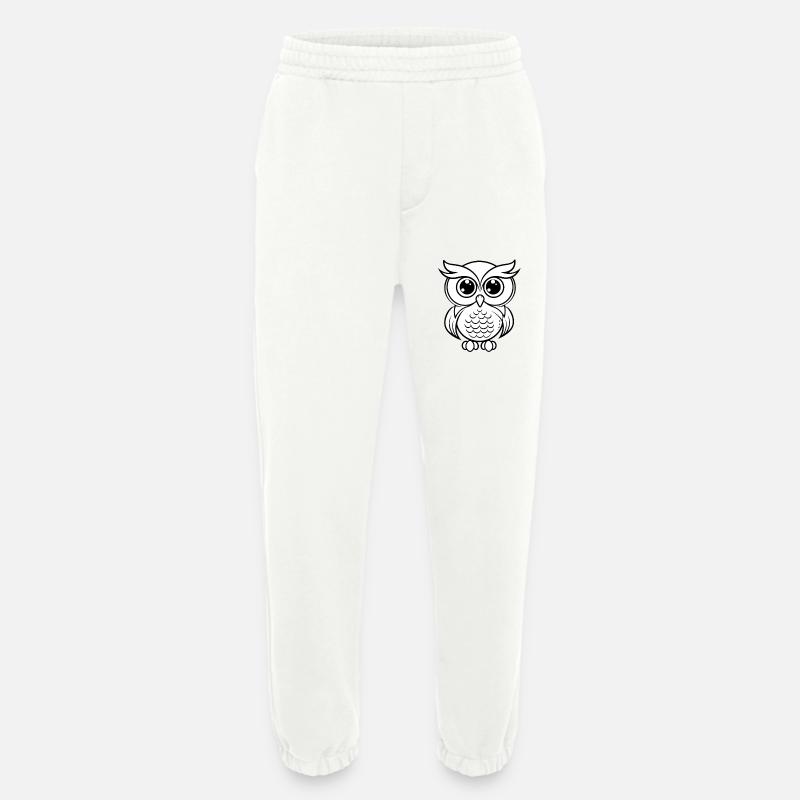 Süße Eule Umriss - Heavyweight Jogginghose - made by SPREAD  - OFF WHITE