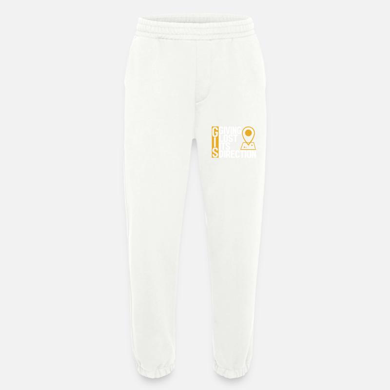Geographic Information Systems - Heavyweight Jogging Pants - made by SPREAD  - OFF WHITE