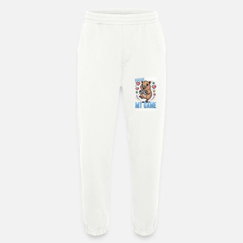 Capybara Gamer Gaming - Pantalon de jogging bio épais fabriqué en UE - OFF WHITE