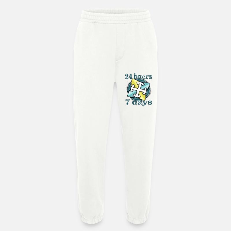 24 hours 7 days - Heavyweight Jogginghose - made by SPREAD  - OFF WHITE