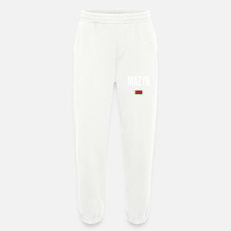 Mazyr, Biélorussie, Biélorussie - Pantalon de jogging bio épais fabriqué en UE - OFF WHITE