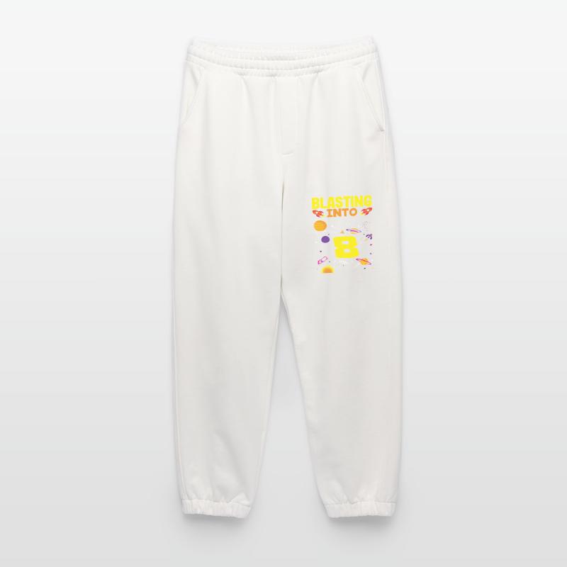 Explosion dans l’aventure spatiale d’un 8e anniversaire Pantalon de jogging bio épais fabriqué en UE