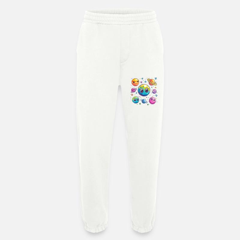 Bunte Planetenfreunde - Heavyweight Jogginghose - made by SPREAD - OFF WHITE