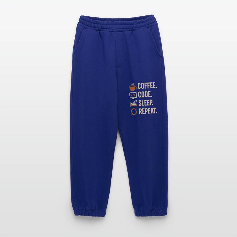 Geek-Coder-Routine – Kaffee, Code, Schlaf, mehr Heavyweight Jogginghose - made by SPREAD 
