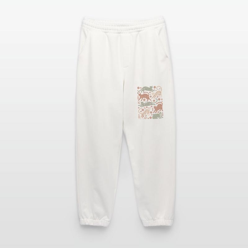 Cats Boho Pattern for Cat Lovers Heavyweight Jogging Pants - made by SPREAD 