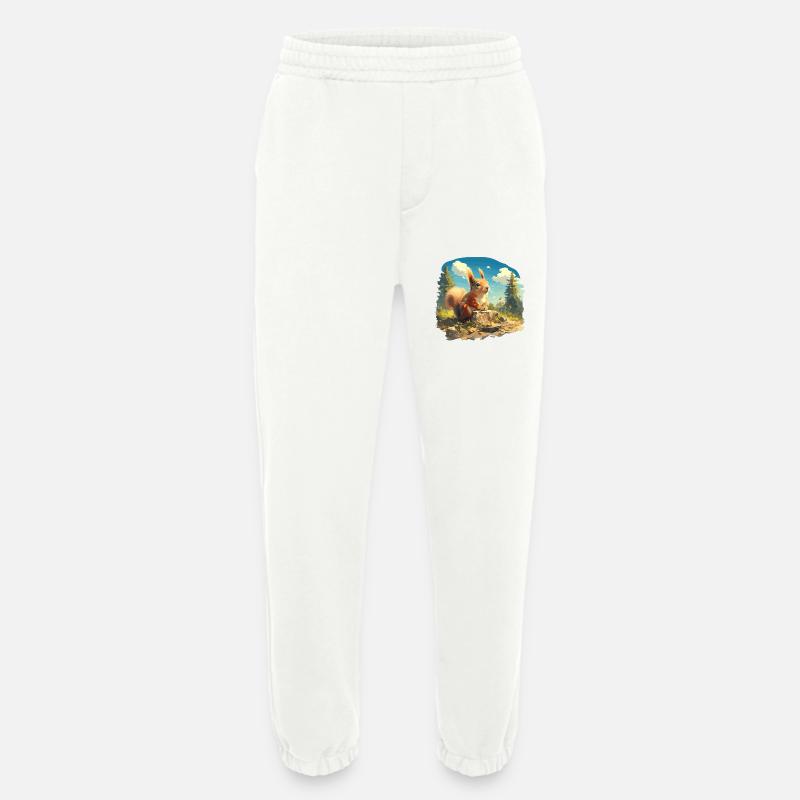 Squirrel - Heavyweight Jogging Pants - made by SPREAD  - OFF WHITE