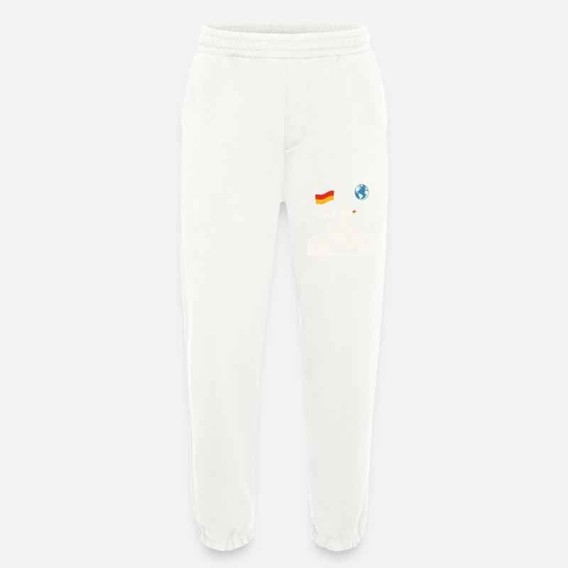 Adventurous astronaut with German flag - Heavyweight Jogging Pants - made by SPREAD  - OFF WHITE
