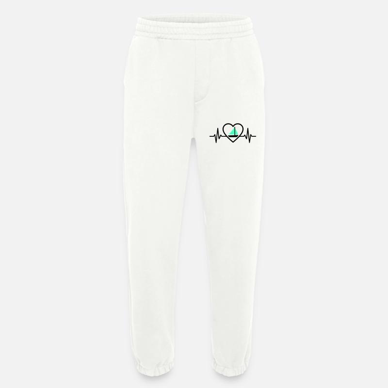 Heart Sailing – Passion Boat - Heavyweight Jogging Pants - made by SPREAD  - OFF WHITE