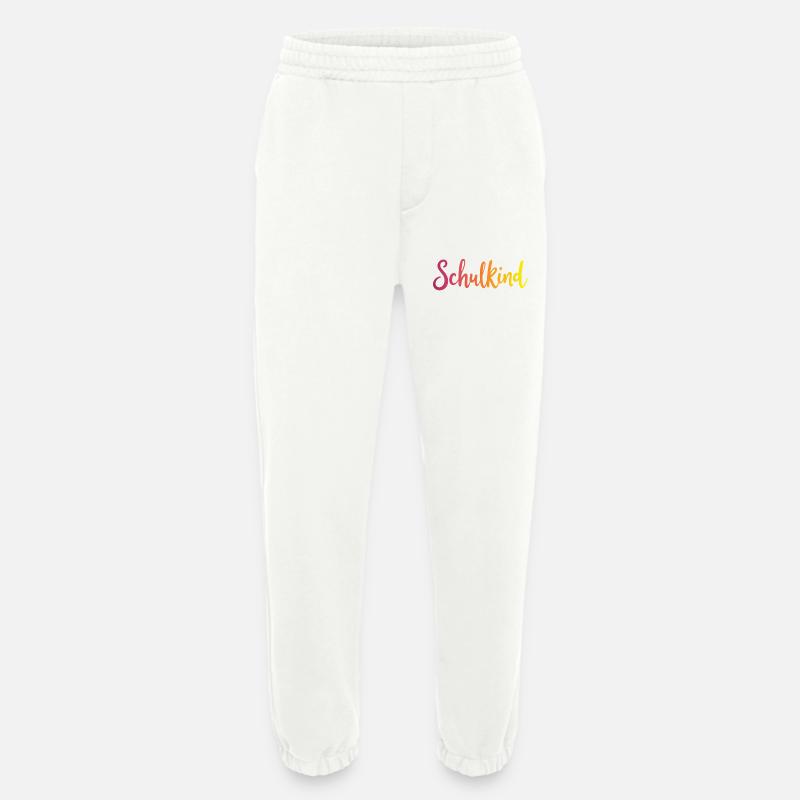 Schulkind Farbverlauf Rot-Gelb - Gradient Script - Heavyweight Jogginghose - made by SPREAD - OFF WHITE