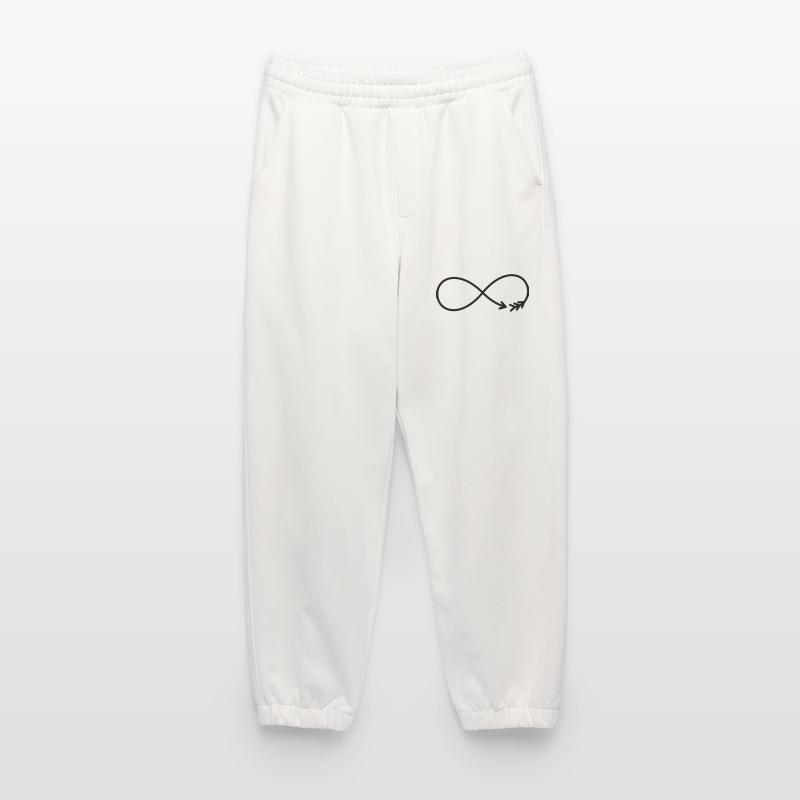 Flèche du Signe de l’Infini Cadeau Amour Pantalon de jogging bio épais fabriqué en UE