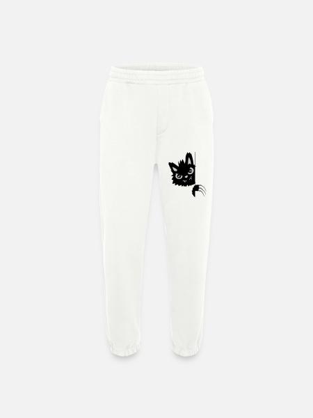 Griffures de chat maléfique - Pantalon de jogging bio épais fabriqué en UE - OFF WHITE