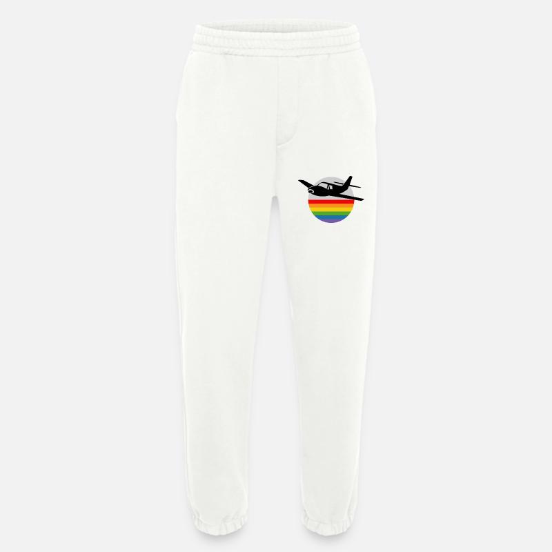 Regenbogen Flugzeug - Heavyweight Jogginghose - made by SPREAD  - OFF WHITE