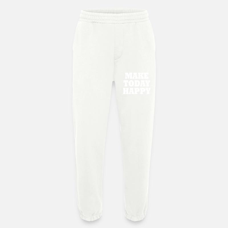 Make today happy - Heavyweight Jogging Pants - made by SPREAD  - OFF WHITE