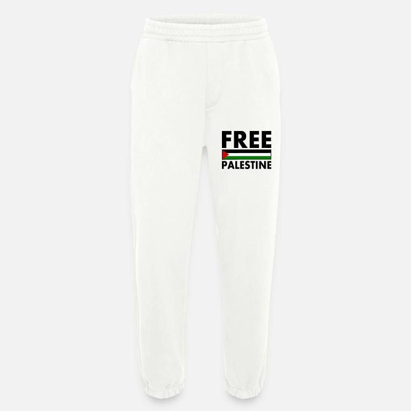 Free palestine - Heavyweight Jogging Pants - made by SPREAD - OFF WHITE
