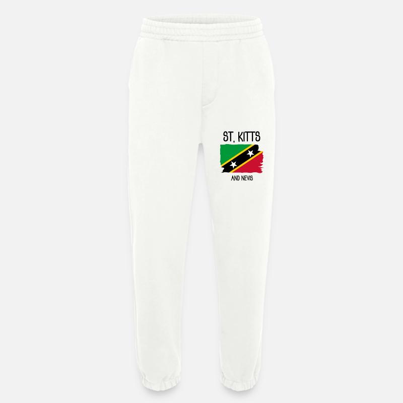 Saint-Kitts-et-Nevis - Caraïbes - Antilles - Pantalon de jogging bio épais fabriqué en UE - OFF WHITE