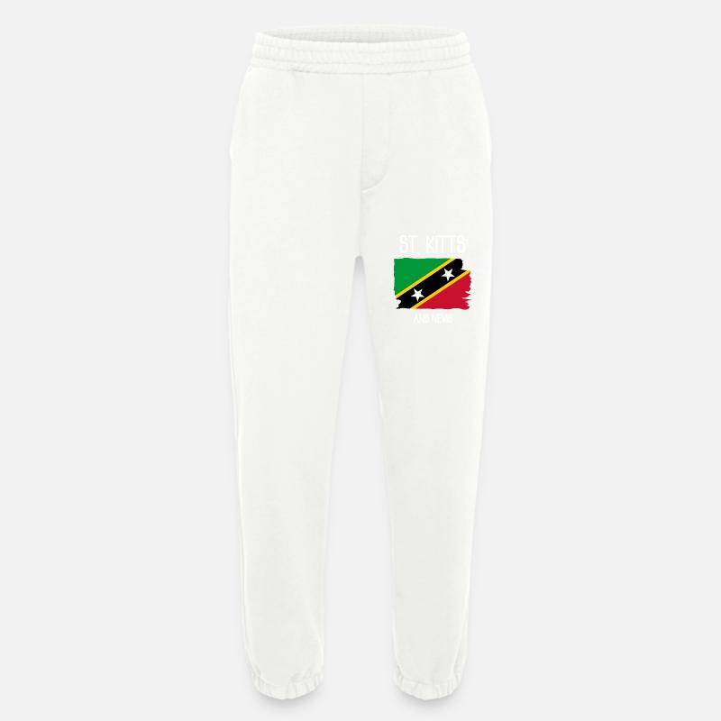 Saint-Kitts-et-Nevis - Caraïbes - Antilles - Pantalon de jogging bio épais fabriqué en UE - OFF WHITE