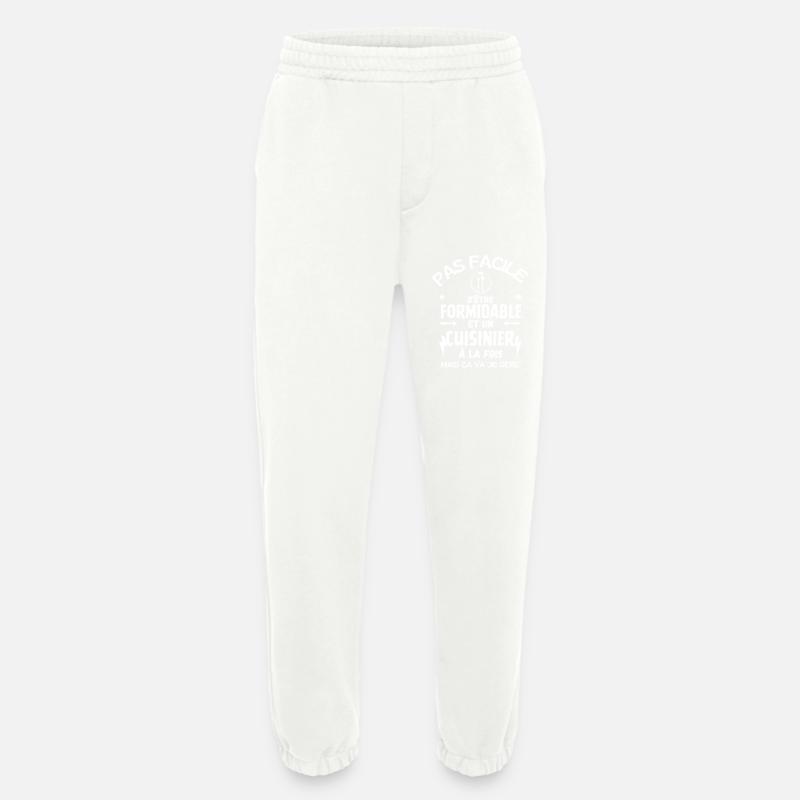 CUISINIER FORMIDABLE - Pantalon de jogging bio épais fabriqué en UE - OFF WHITE