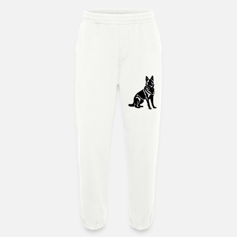 Schäferhund Hund Silhouette - Heavyweight Jogginghose - made by SPREAD  - OFF WHITE