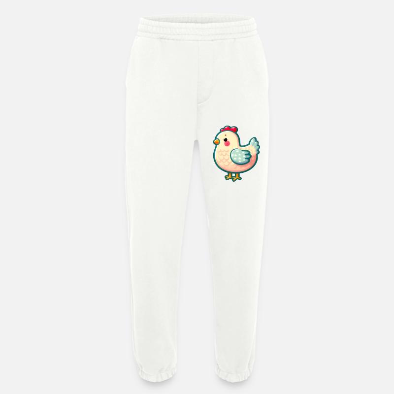chicken - hen - Chiken - Heavyweight Jogging Pants - made by SPREAD  - OFF WHITE